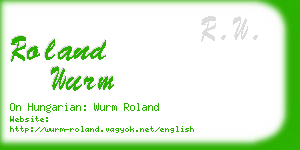 roland wurm business card